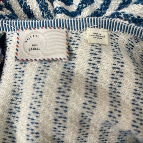 Anthopologie Postmark Striped Tunic Faux Leather Pockets Size Small - Picture 13 of 13